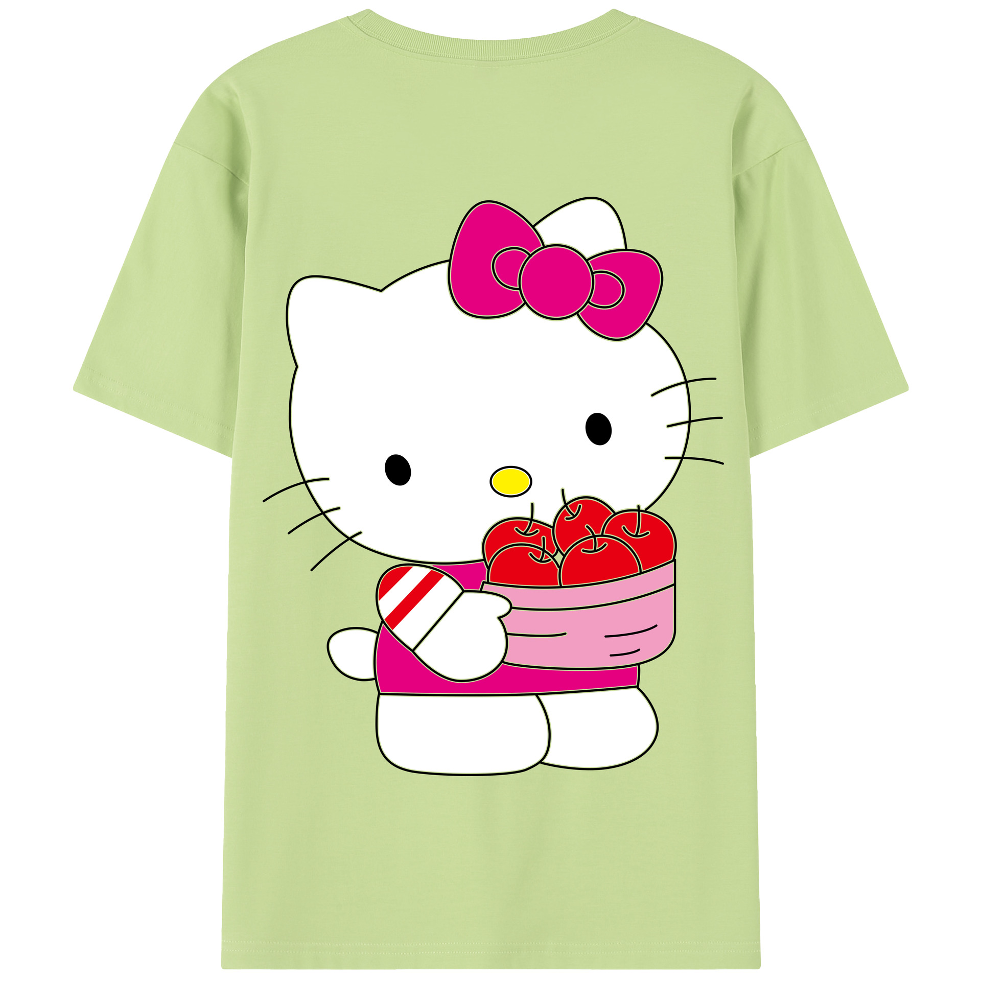 （画像用） Hello Kitty ハローキティ 綿100％半袖Tシャツ（背面プリント）